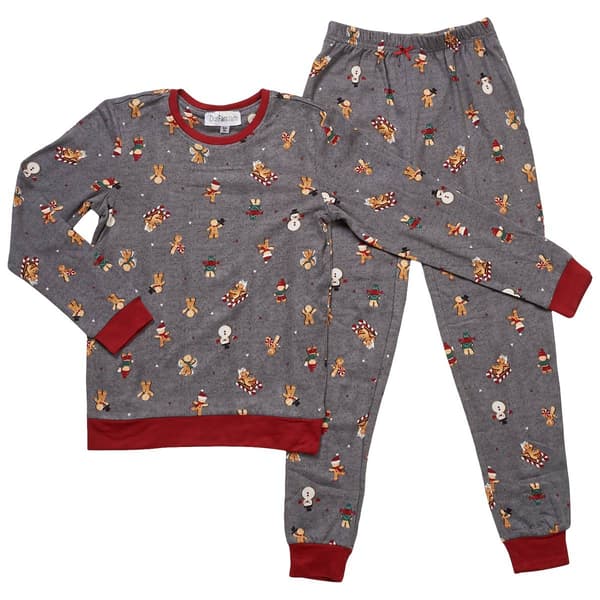 Girls Famjams Long Sleeve Gingerbread Jogger Pajama Set