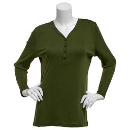 Plus Size Architect(R) Long Sleeve V-Neck Henley Tee