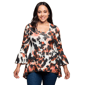 Plus Size 24/7 Comfort Apparel Animal Print Tunic Blouse - image 1