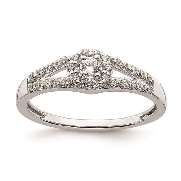 Pure Fire 10kt. White Gold Diamond Halo Engagement Ring