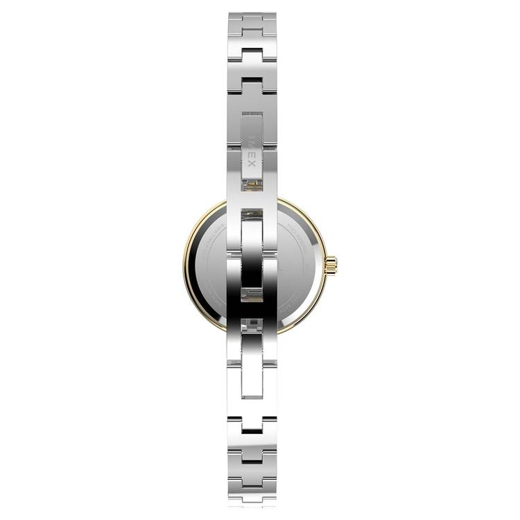 Womens Timex® Two-Tone Crystal Semi Bangle Watch - TW2W96200JT