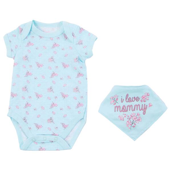 Baby Girl &#40;NB-9M&#41; Emporio Baby I Love Mommy Bodysuit & Bib - image 