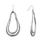 Roman Bella Uno Silver-Tone Organic Open Oval Earrings - image 1