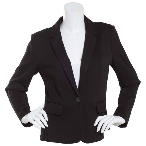Juniors A. Byer One Button Scuba Crepe Blazer - image 