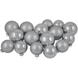 Northlight 72ct. 2-Finish Christmas Glass Ball Ornaments