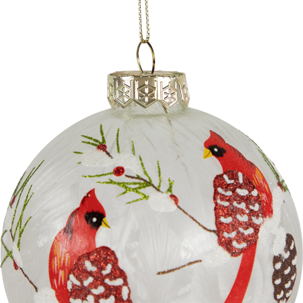 Northlight 2ct. Cardinal Birds Christmas Glass Ball Ornaments
