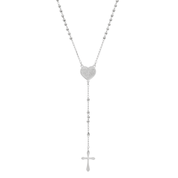 Mens Iron Saints Stainless Steel Heart Of Devotion Rosary