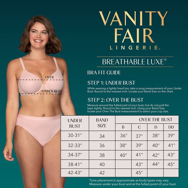 Womens Vanity Fair® Breathable Luxe Underwire Bra 0075223