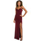 Juniors Emerald Sundae Drape Neck Maxi Dress with Slit - image 1