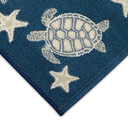 Liora Manne Esencia Turtle and Starfish Rectangular Accent Rug