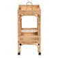 bali & pari Lombok Modern Bohemian Natural Rattan Wine Cart - image 3