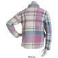 Womens Jason Maxwell Long Sleeve Full Zip Plaid Fleece Jacket - image 2