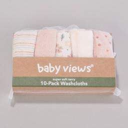 baby views(R) 10pk. Floral/Dots Washcloths