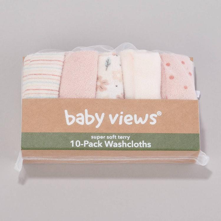baby views(R) 10pk. Floral/Dots Washcloths