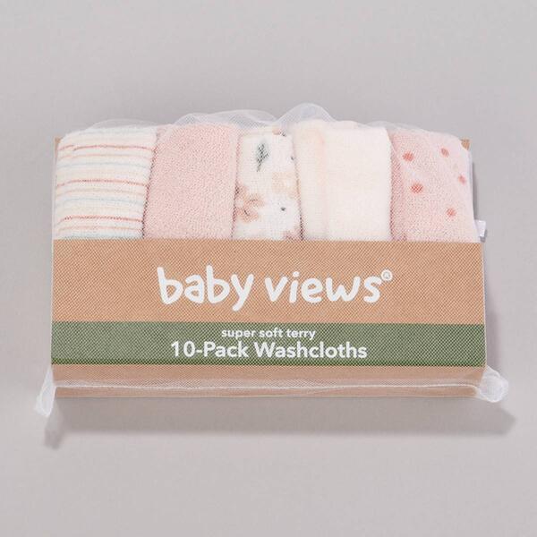 baby views&#40;R&#41; 10pk. Floral/Dots Washcloths - image 