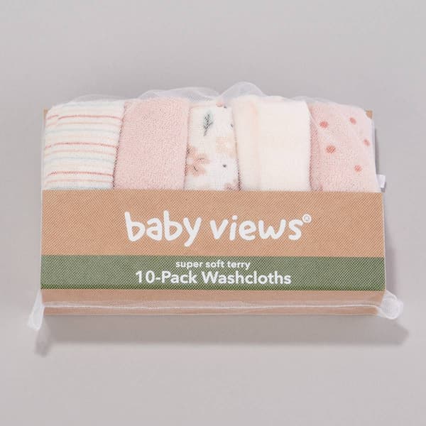 baby views(R) 10pk. Floral/Dots Washcloths - image 