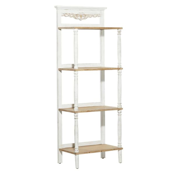 9th & Pike(R) Farmhouse White Wood Shelving Unit - image 