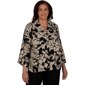 Plus Size Alfred Dunner Travel Advisory 3/4 Sleeve Floral Blouse - image 1