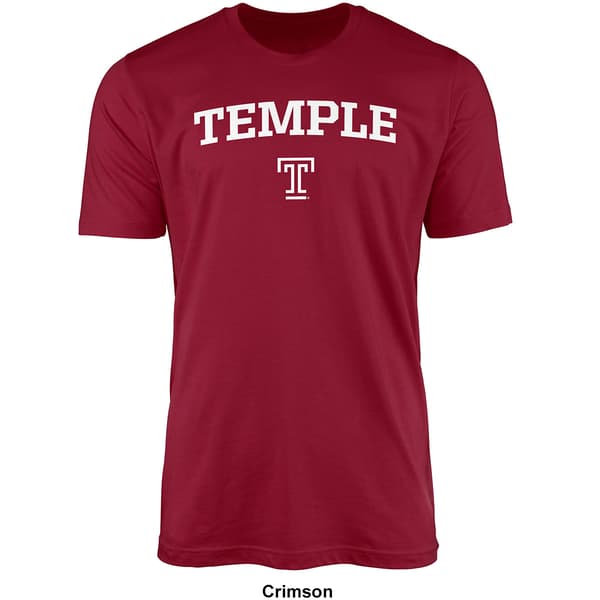 Mens Temple University Pride Mascot Short Sleeve College T-Shirt