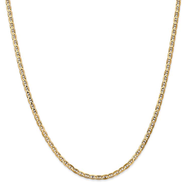 Gold Classics(tm) 3mm. Concave Anchor Chain Necklace