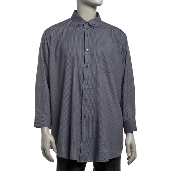 Mens Big & Tall Christian Aujard Checkered Dress Shirt - Black