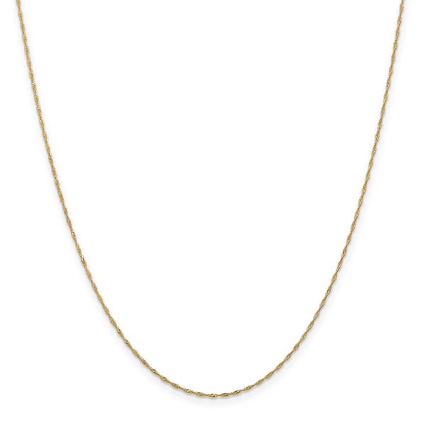 Gold Classics&#40;tm&#41; 1mm. 14k Gold Singapore Chain Necklace - image 