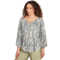 Petite Skye&#8217;s the Limit Out Of The Blue Crinkle Peasant Blouse - image 3