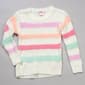 Girls &#40;7-16&#41; Pink Angel&#40;tm&#41; Long Sleeve Fuzzy Stripe Sweater - image 1