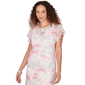 Womens Hearts of Palm Bloom Service Flutter Sleeve Floral Blouse - image 3