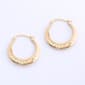 Candela 14kt. Etched Hoop Earrings - image 1