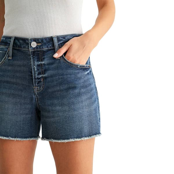Womens CITY BLUES Eiffel Denim Frayed Hem Shorts
