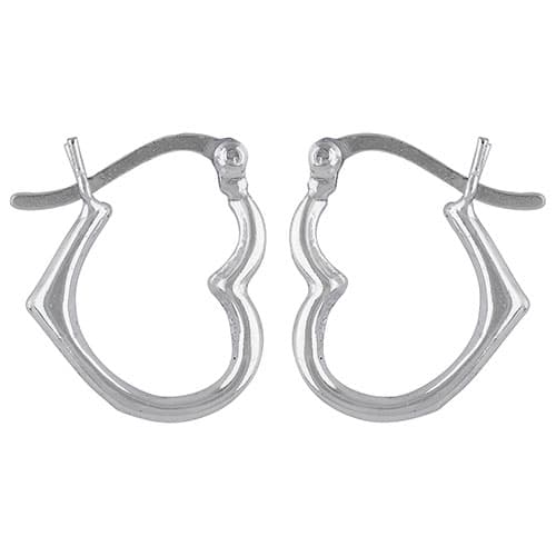 Lightweight Click Top Heart Hoop Earrings