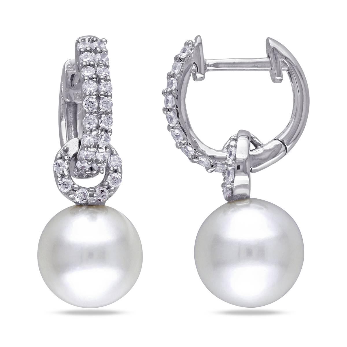 Gemstone Classics™ CZ & Pearl Earrings
