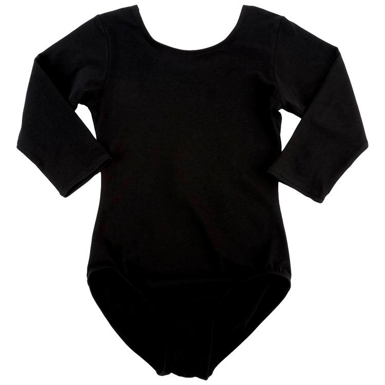 Girls (4-6x) Moret(R) Kids 3/4 Sleeve Solid Leotard