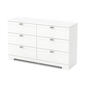 South Shore Reevo 6-Drawer Dresser - White - image 1
