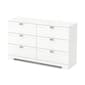South Shore Reevo 6-Drawer Dresser - White - image 1