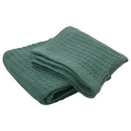 Lila & Jack&#40;R&#41; Green 100% Cotton Waffle Blanket