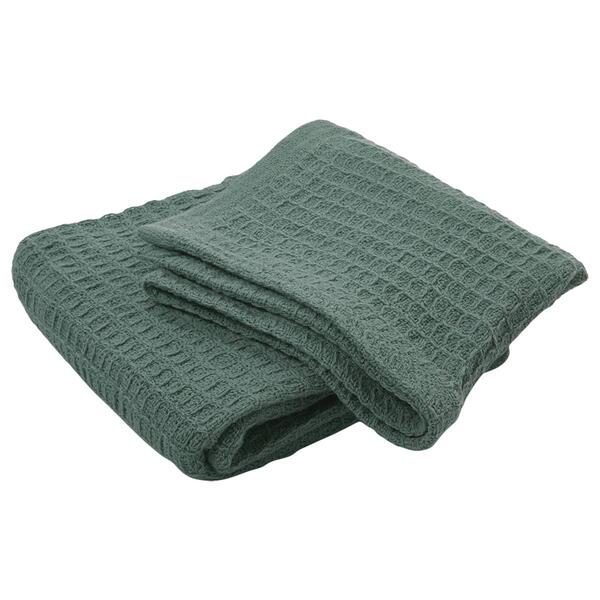 Lila & Jack&#40;R&#41; Green 100% Cotton Waffle Blanket - image 