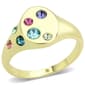 Ashley Cooper(tm) Gold Multi Color Stone Signet Ring - image 1