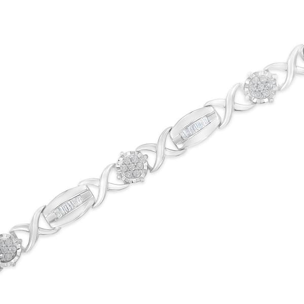Haus of Brilliance 1.0ctw. Diamond X-link Bracelet