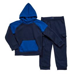 Boys (4-7) Blue Heritage 2pc. Fleece Hoodie & Cargo Joggers Set