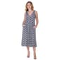 Womens 24/7 Comfort Apparel Geometric Fit & Flare Midi Dress - image 1