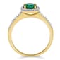 Gemstone  Classics&#8482; Created Emerald Lab Grown Diamond Ring - image 3