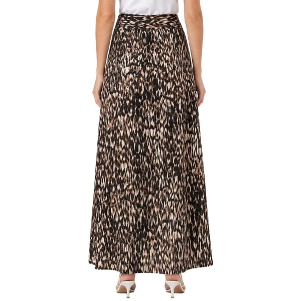 Womens NY Collection Pull On Tie Waist Brown Pelage Maxi Skirt