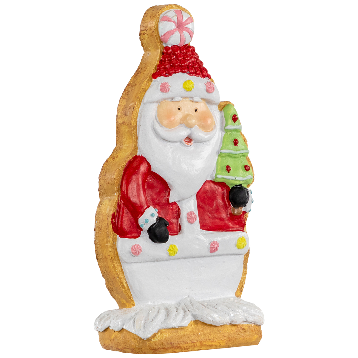 Northlight Gingerbread Santa with Tree Christmas Figurine