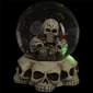 Northlight LED Skulls & Roses Halloween Snow Globe with Sound - image 3