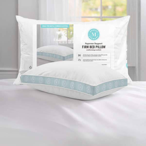 Martha Stewart 2in. Gusset Logo Firm Pillow - image 