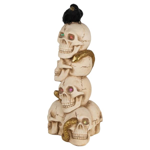 Northlight Seasonal LED Skull Tower w/ Raven Halloween Décor