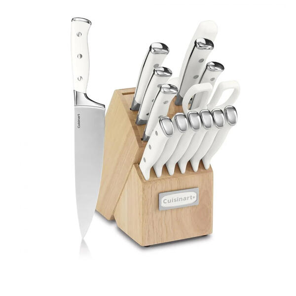 Cuisinart(R) 15pc. Stainless Steel White Cutlery Block Set - image 