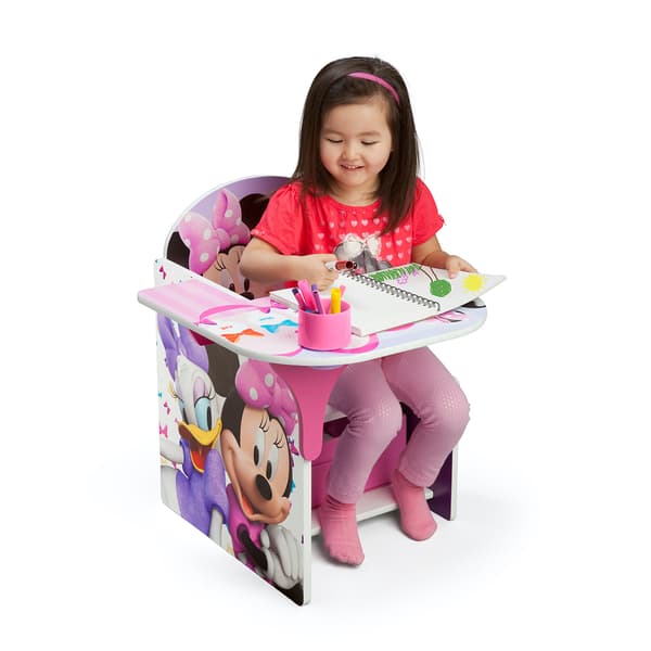 Delta Children Disney Minnie Mouse Chair Desk with Storage Bin